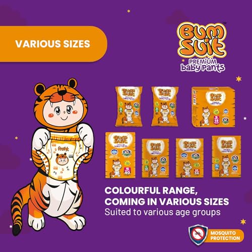 Bumsuit Premium Baby Pants Diapers Medium (7–12kg), 32 Count | India’s 1st Mosquito Protection | 12 Hr Absorption | Soft Cottony Breathable Fabric | 3D Liner Technology | Leak Guard & Rash-Free Comfort - Image 5