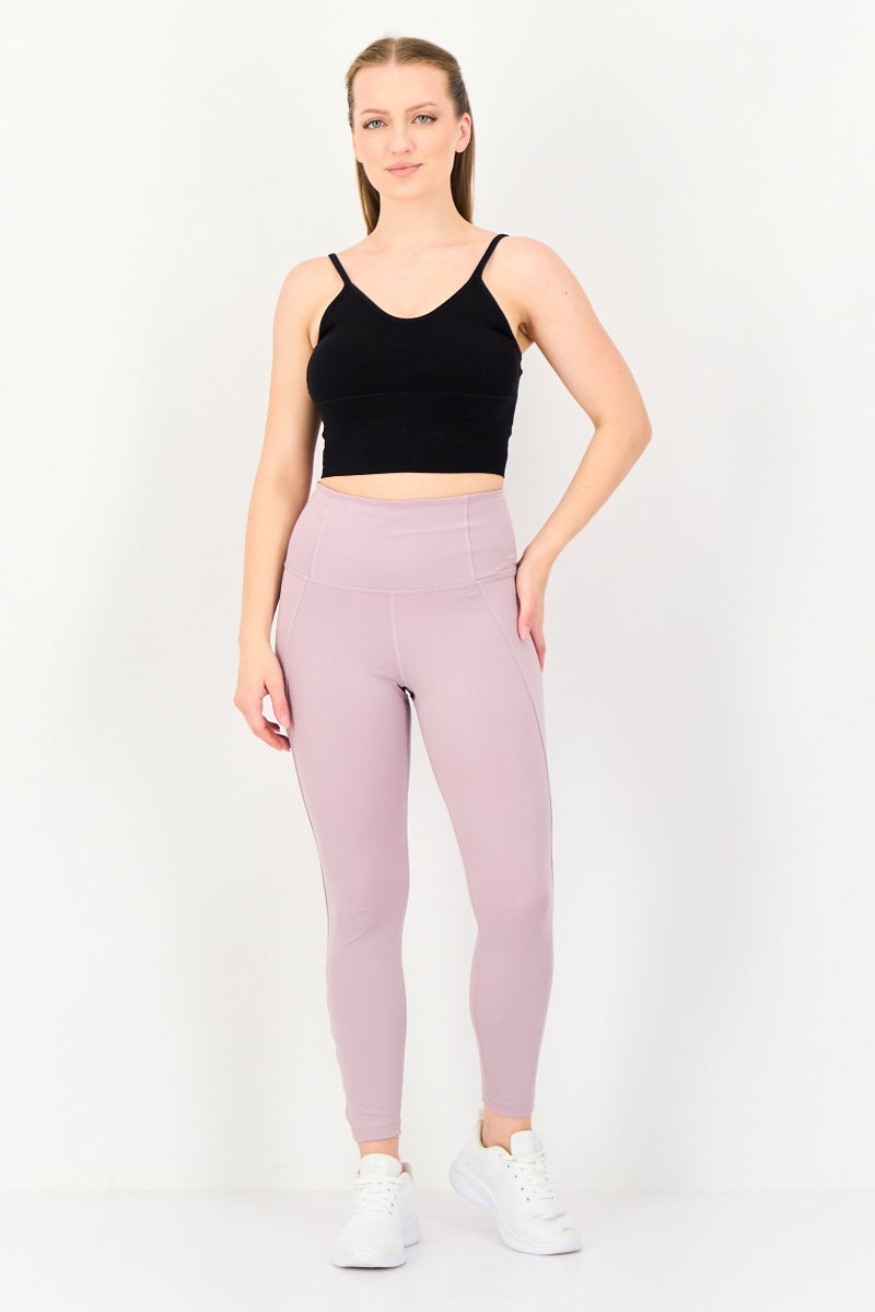 Nike Women Tight Fit Yoga 7/8 Leggings, Mauve - Image 4