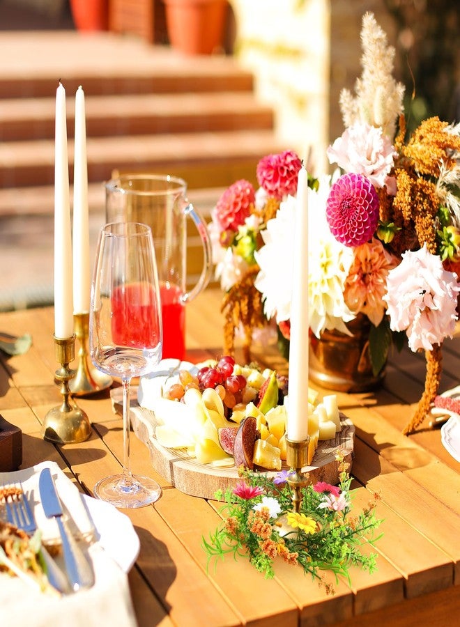 Maysing 4 Pcs Flower Candle Rings Spring and Summer Wreath Candle Rings Summer Floral Pillar Candle Rings for Party Table Centerpieces (Spring Flowers) - Image 5
