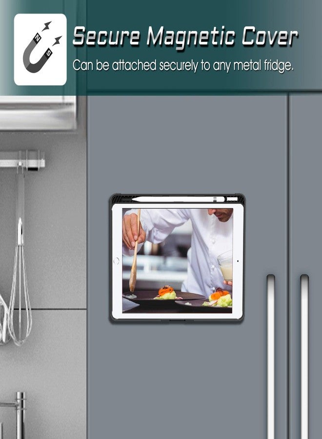 Fintie Magnetic Stand Case for iPad 9th / 8th / 7th Generation (2021/2020/2019) 10.2 Inch, [Multiple Secure Angles] Shockproof Rugged Soft TPU Back Cover, Auto Sleep Wake, Black - Image 5