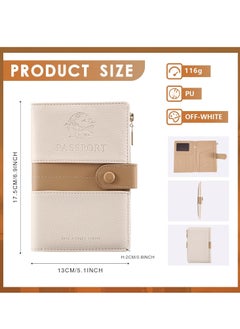 Excefore Passport Holder Travel Wallet, PU Leather RFID Blocking Document Organizer Protector, for Passport, Credit & ID Cards, Boarding Passes  - Image 2