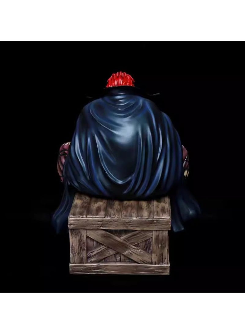 OCTOBER الشخصيات المبنية على الشنكس، أحد إمبراطور الأربعة ذو الشعر الأحمر في أنمي وان بيس، المعبأة في علبة، تمت إعادة إحياؤها بمهارات وفنون فائقة.  - Image 2