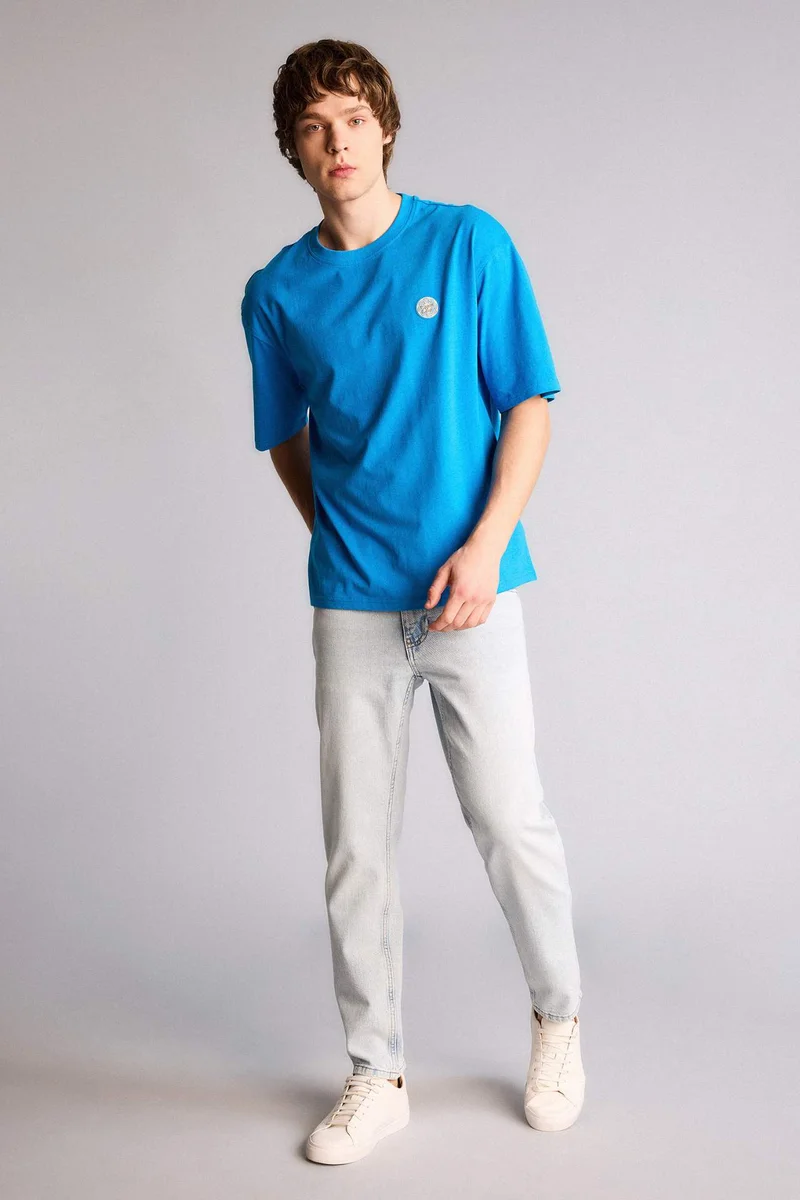 ديفاكتو Boxy Fit Printed Short Sleeve T-Shirt