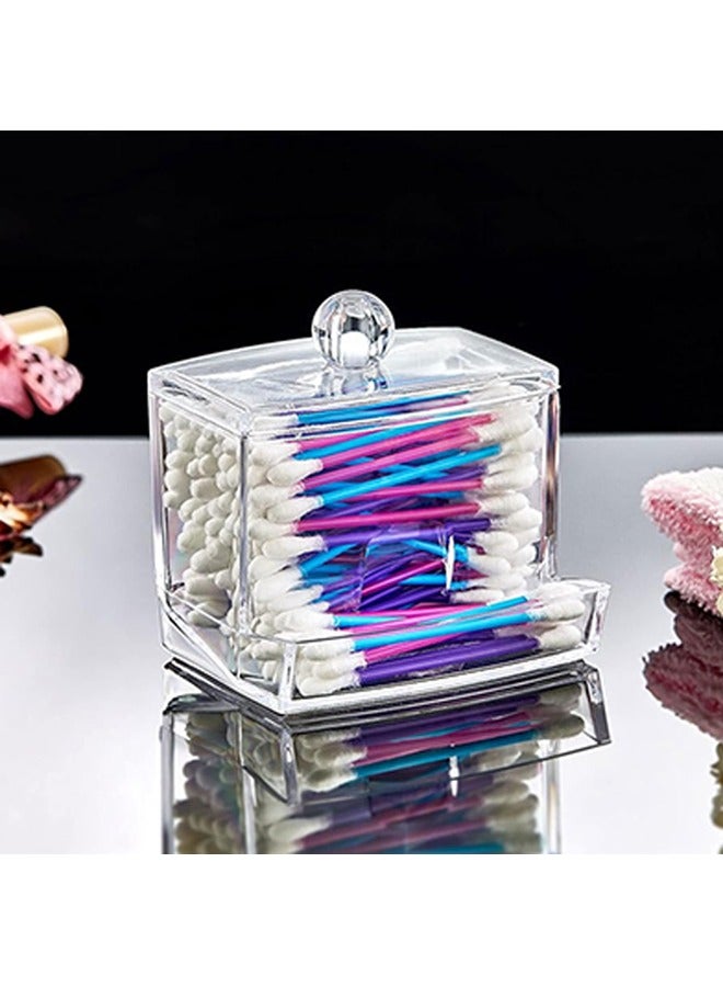 3Pcs Cotton Pad Dispenser, Clear Bathroom Canisters with Lids, Ideal for Cotton Ball Container, Cotton Swab Organizer & Floss Picks, Stackable Cotton Pad Holder Jars for Bathroom Storage  - Image 5