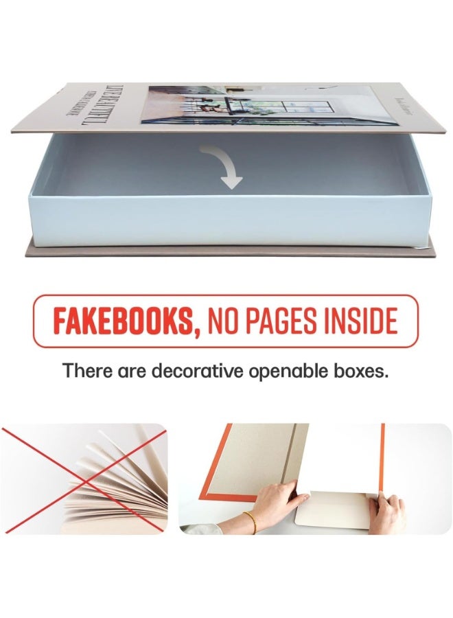 3 Pcs Decorative Books for Home Decor,Faux Books for Decoration, for Coffee Table Decor Books Living Room Entryway Bookshelf Modern Hardcover Decor Books-Fashion Designer Book Set - Image 3