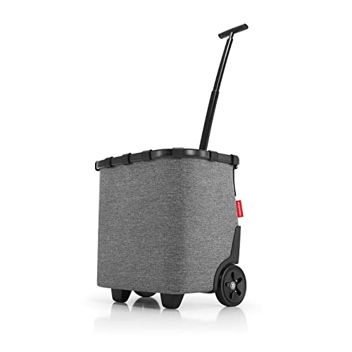 reisenthel carrycruiser Twist Silver - Portable Shopping Trolley with Sturdy Aluminum Frame, Shoulder Strap and Removable mesh Inner Bag -Water-Repellent - Image 1