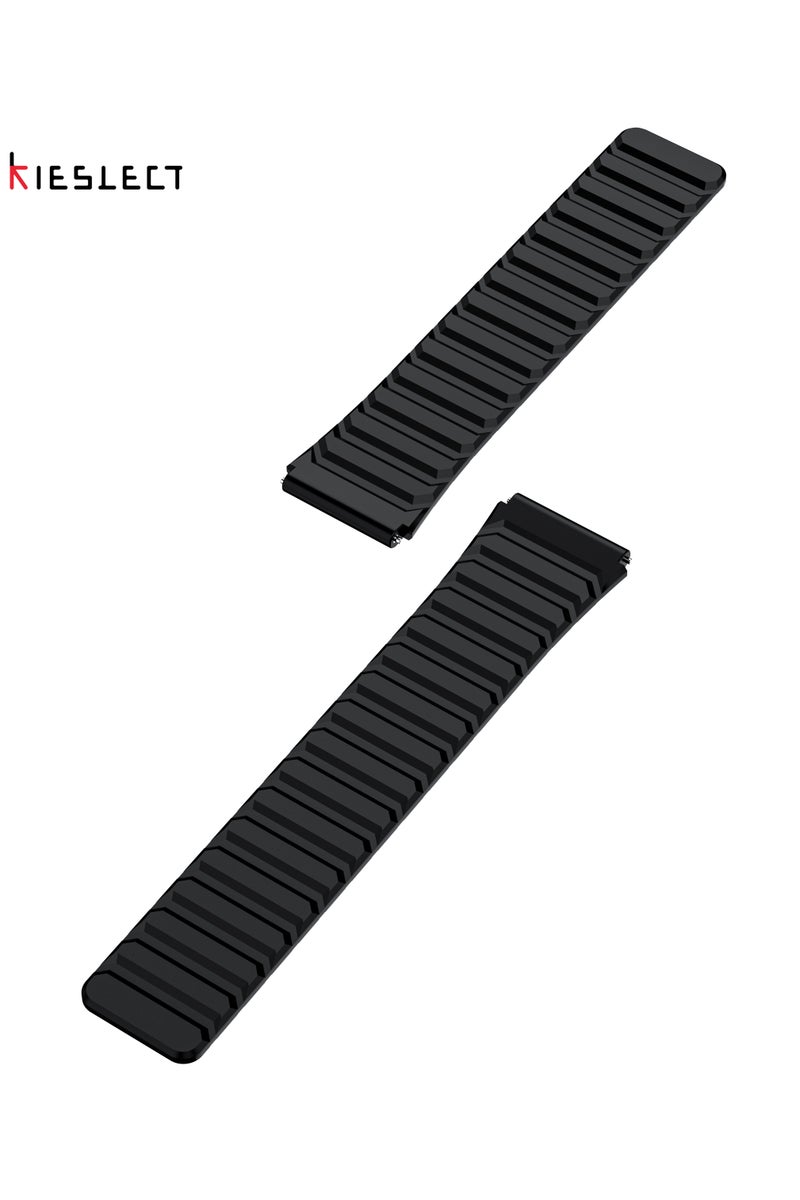 Kieslect 22MM Black+Black Magnetic Strap