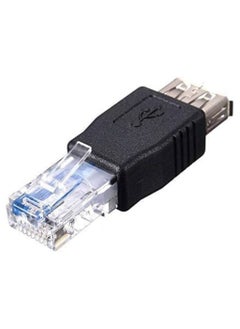 SOLDOUT USB A Female to Ethernet RJ45 Male Network Adapter Connector Wifi Router Dongle Adapter  - Image 1