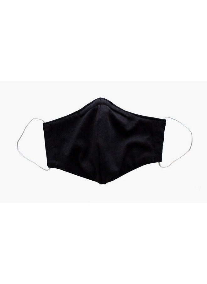 SK ORGANIC 2 Layered Black Cotton Mask (Pack Of 6) With Good Cotton Fabric  - Image 3