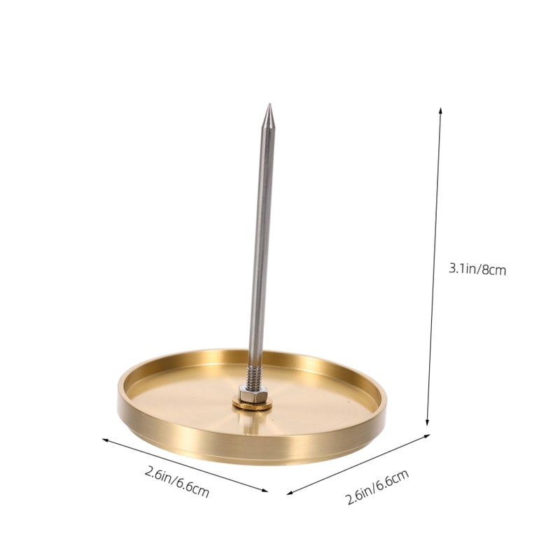 Brass Receipt Spike Holder Straight Rod Organizer for Restaurant Kitchen Office - Image 3