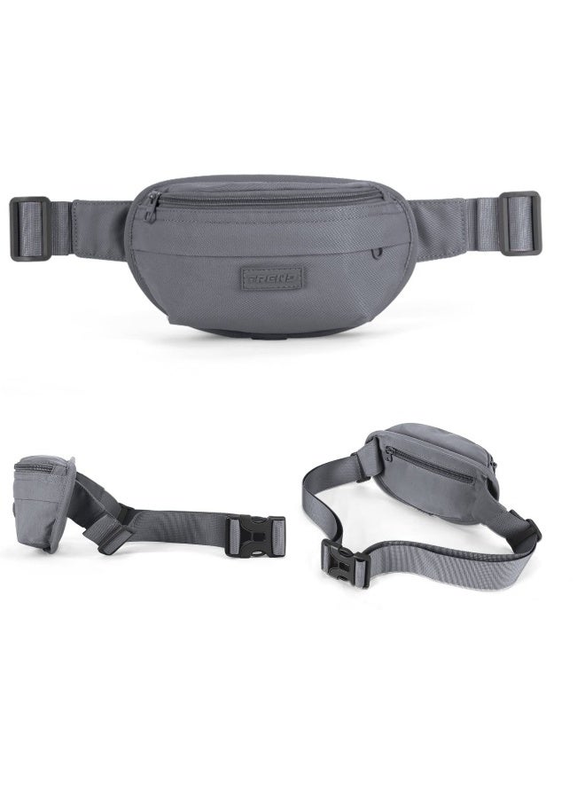 Pack for Women Men, Fashionable Waterproof Crossbody Waist Bag, Pack Belt Bag for Yoga, Running Sport, Workout, Hiking Travel Walking, Easy Carry Any Phone Wallet Purse (Grey) - Image 4