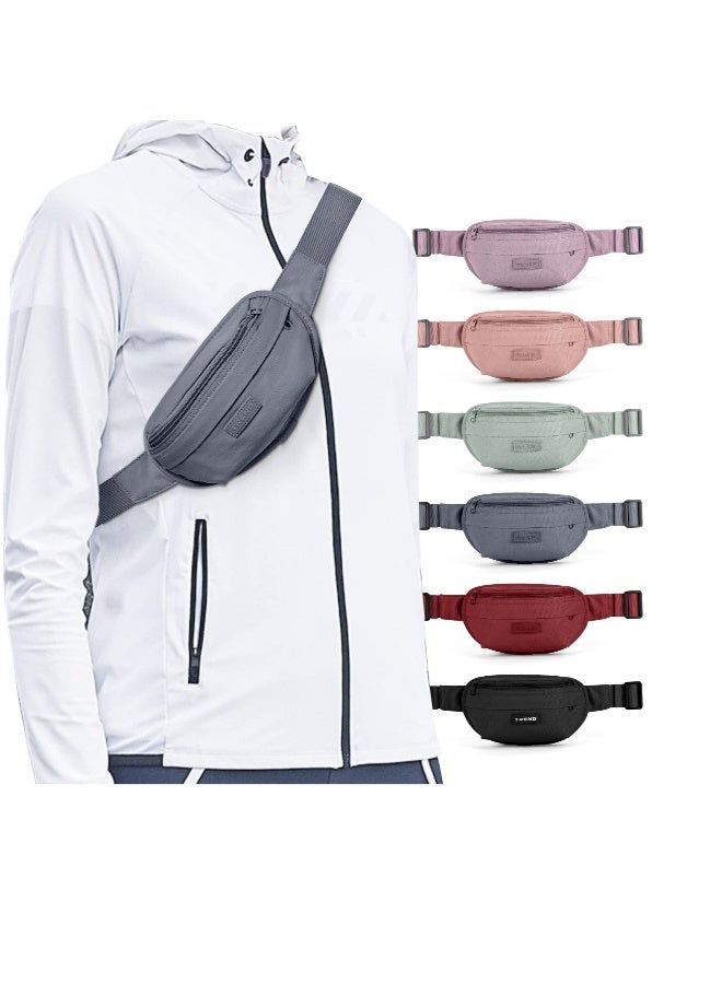 Pack for Women Men, Fashionable Waterproof Crossbody Waist Bag, Pack Belt Bag for Yoga, Running Sport, Workout, Hiking Travel Walking, Easy Carry Any Phone Wallet Purse (Grey) - Image 1