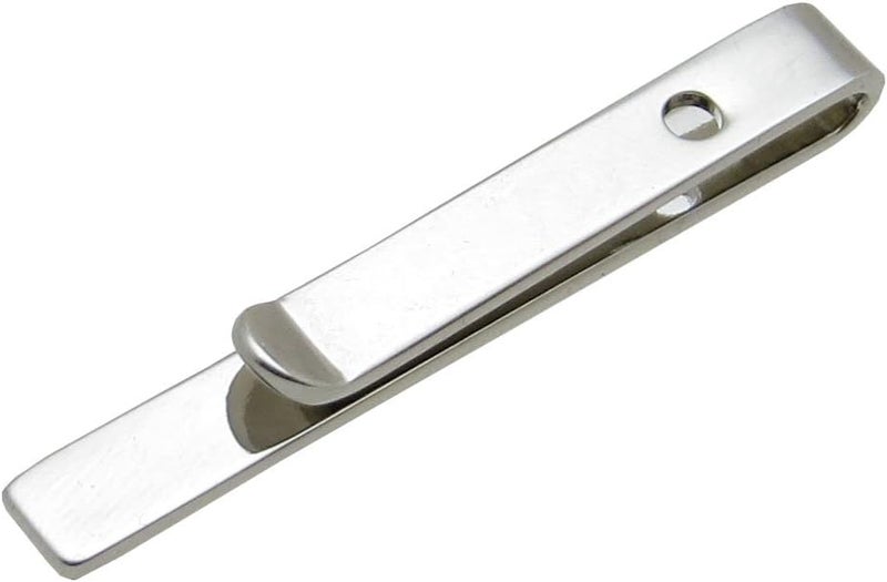 Modern Elements Mens Skinny Tie Clip Bar Metallic Finish - Firm Hold Sleek Design and Perfect For Slim Ties - Image 2