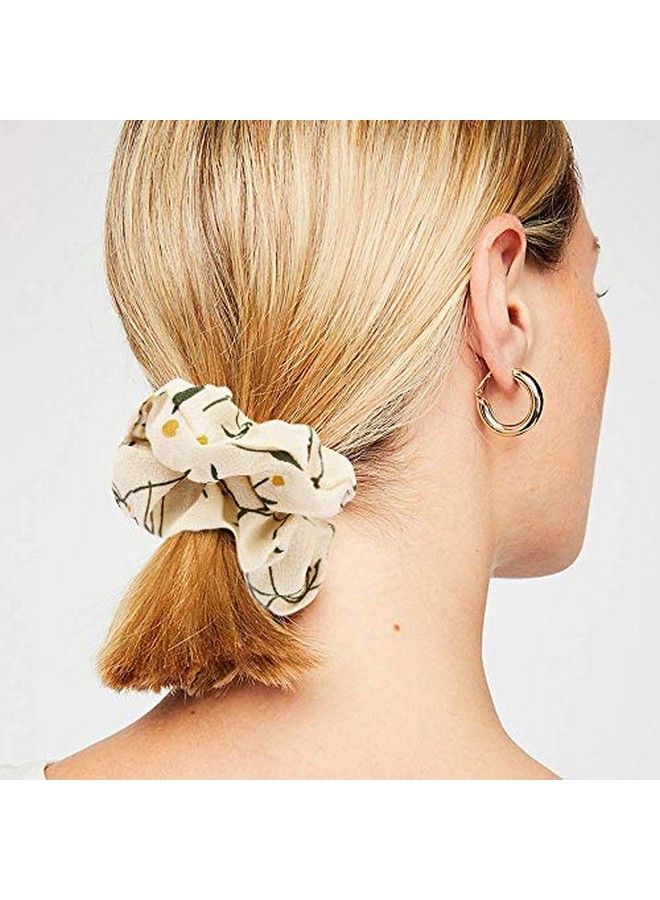 Cocide عبوة 20 من أربطة الشعر الزهرية للنساء بنمط ففون، أربطة شعر ملونة مزخرفة، روابط شعر زهرية، دبابيس للشعر، حوامل ذيل الحصان، إكسسوارات شعر بألوان صلبة للفتيات فيسكو 20 قطعة - Image 4