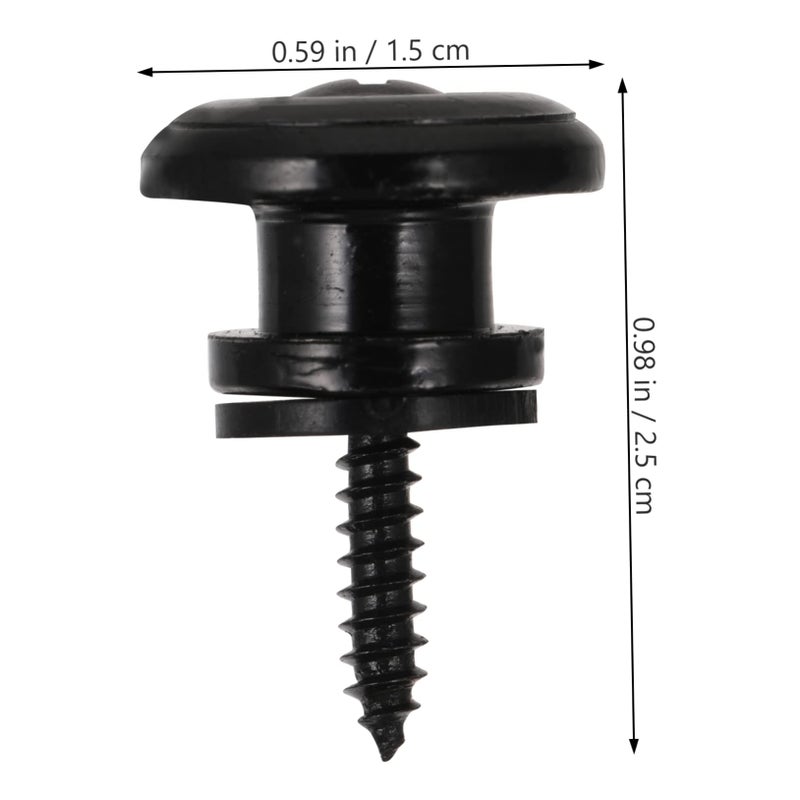 4 Pcs Guitar Strap Locks with Screws Metal Buckle Fixator for Guitar Bass Ukulele - Image 3