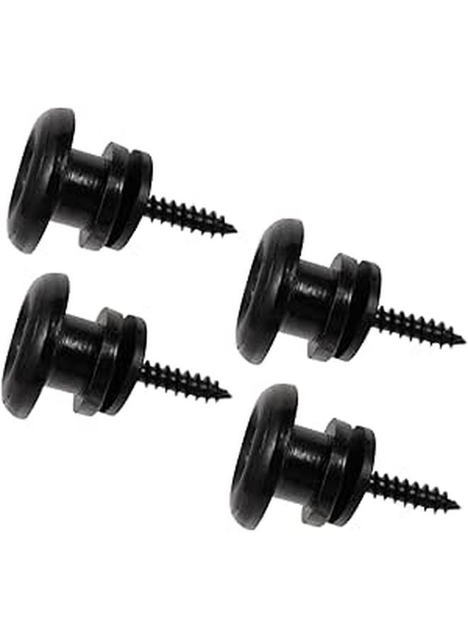 4 Pcs Guitar Strap Locks with Screws Metal Buckle Fixator for Guitar Bass Ukulele - Image 1