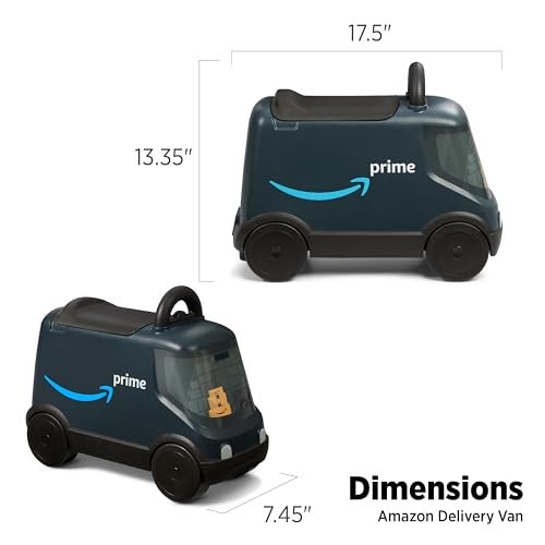 Radio Flyer لعبة سيارة توصيل أمازون للأطفال، لعبة ركوب زرقاء للأطفال من عمر 2 سنة فما فوق، حصرية من أمازون - Image 3