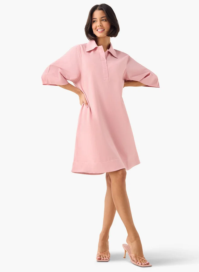 Splash FAV Collared Flared Shirt Dress