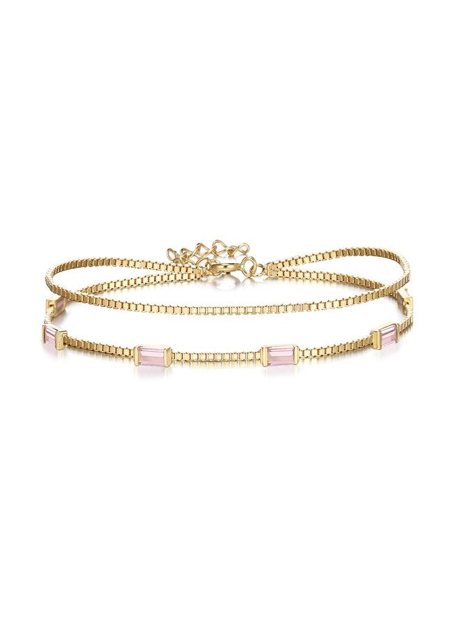 FANZE 925 Sterling Silver Birthstone Bracelets for Women, Bracelets for Women Trendy, Opal Bracelets Cubic Zirconia Bracelets, Birthday Christmas Anniversary Graduation Gifts - Image 1