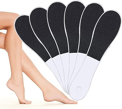 nuoshen DoubleSided Foot File 6pcs Foot Rasp Files Disposable Foot Rasp Manicure File Callus Hard Skin Remover - Image 1