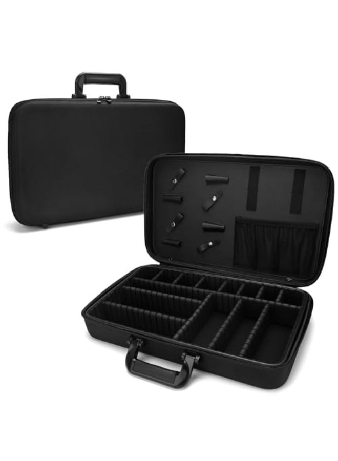 ZIBARBER Barber Carrying CaseBarber Case Stylist Tool Box Professional Salon Hair Cutting Grooming Kit Storage Organizer for Clippers Scissors Barber SuppliesLarge - Image 1