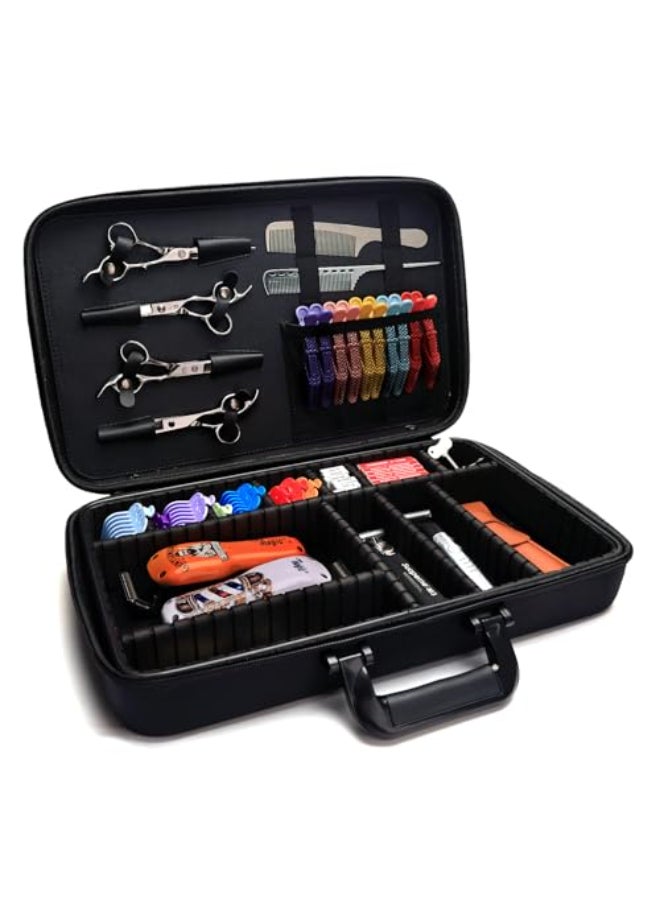 ZIBARBER Barber Carrying CaseBarber Case Stylist Tool Box Professional Salon Hair Cutting Grooming Kit Storage Organizer for Clippers Scissors Barber SuppliesLarge - Image 3