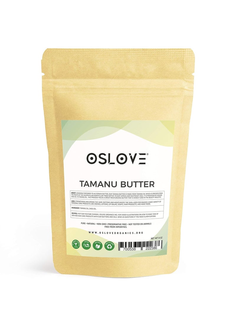 Oslove Organics - Tamanu Butter 8 oz Natural Moisturizer for Skin and Hair  Great for keeping whipped body butters soft and fluffy lotions salves and cremes - Image 1