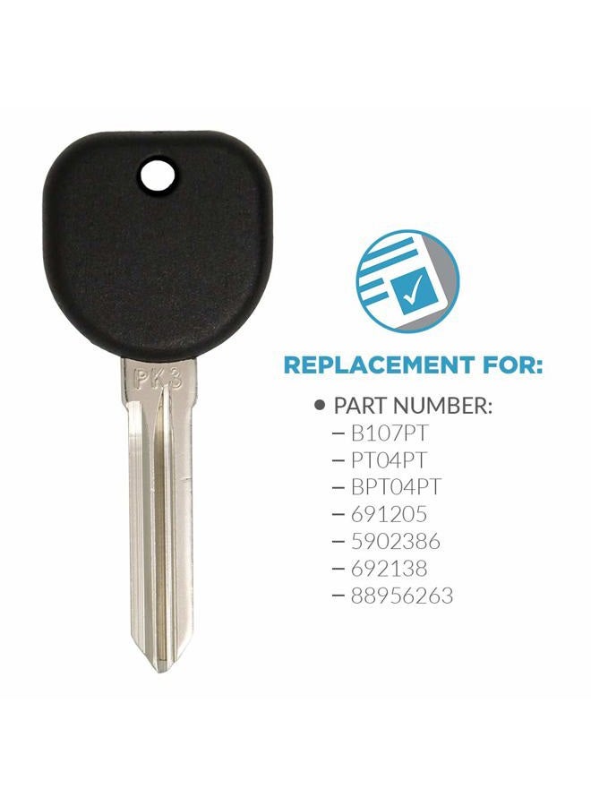 Keyless2Go بديل لمفتاح السيارة الجديد غير المقطوع PK3 مع جهاز إرسال الإشعال B107 PT04 (عبوة 2) - Image 3