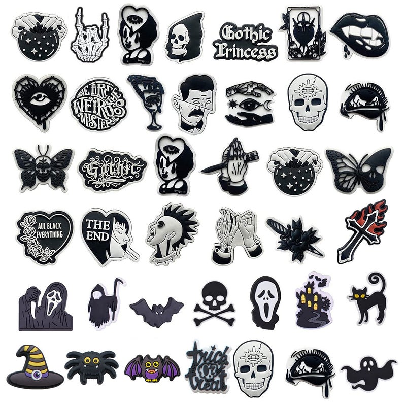Halloween Carnival Party Crocs Shoes Flower Pvc Soft Shoe Buckle Beach Shoes Diy Decorative Buckle E-Commerce Accessories - Image 2