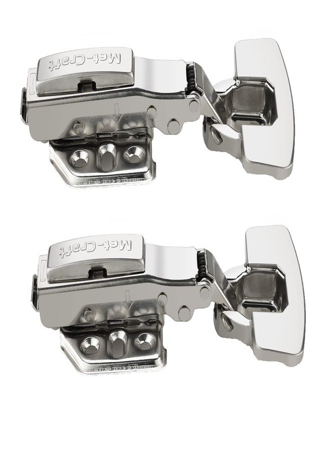 Met Craft Stainless Steel Pluton Heavy Soft Close Hydraullic Concealed Hinges for Full Overlay Door Pack of 1 Pair (0 Degree Crank, Silver) - Image 1