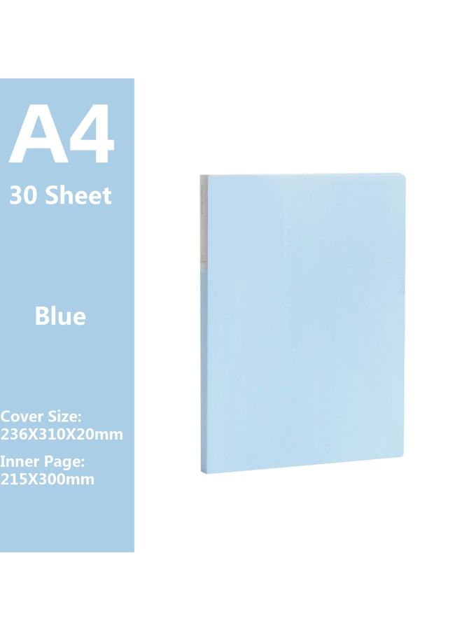 NIBEMINENT A4 Size Presentation Book with 30-Pocket Sheet Protector Blue - Image 2