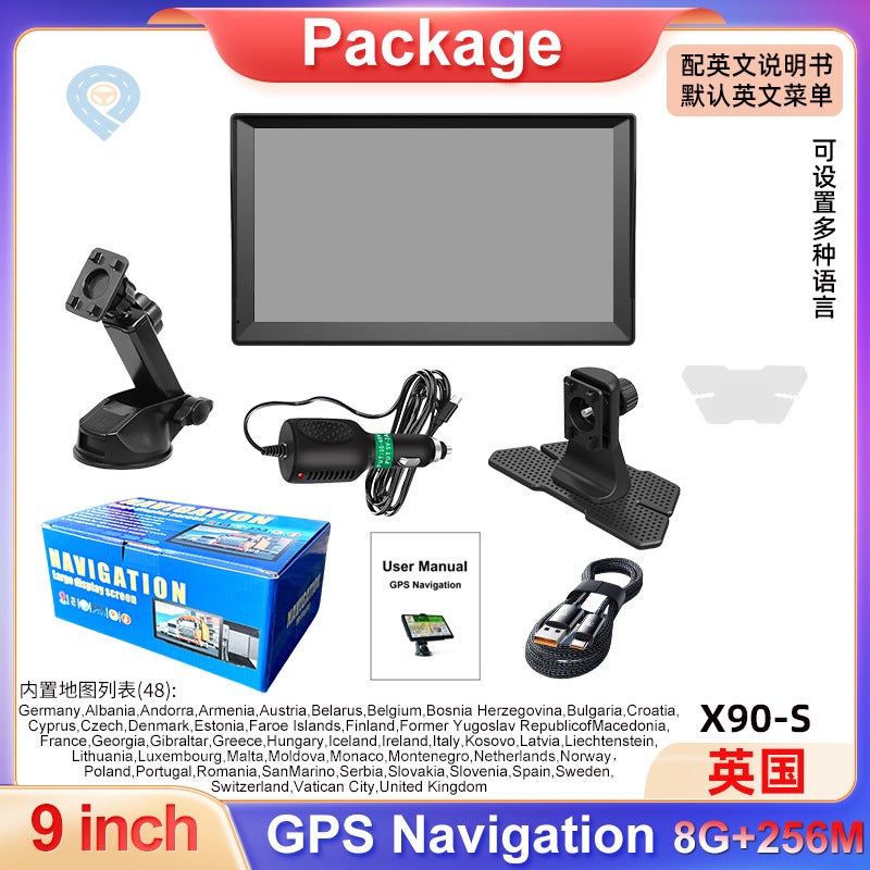 E-Commerce Portable 9-Inch Gps Navigator Car Large Screen Capacitive Screen 8G 256M Truck Europe And America - Image 1