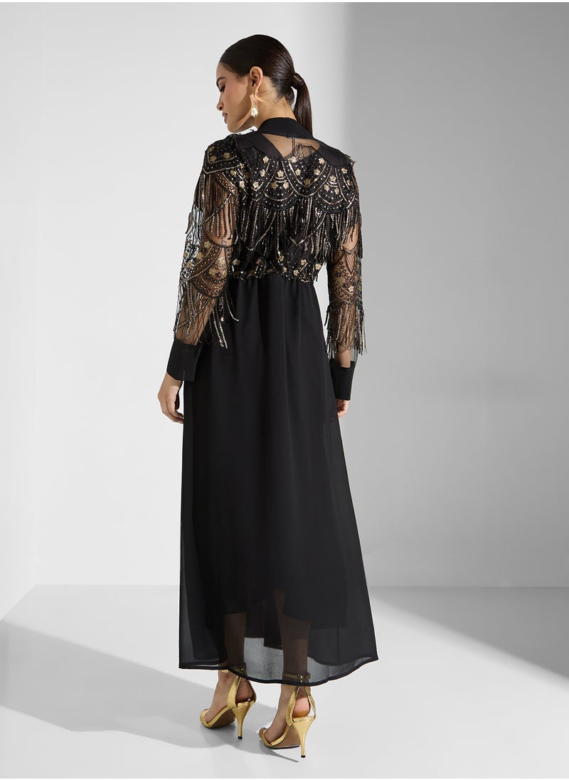 Khizana - Embroidered Abaya - Image 1