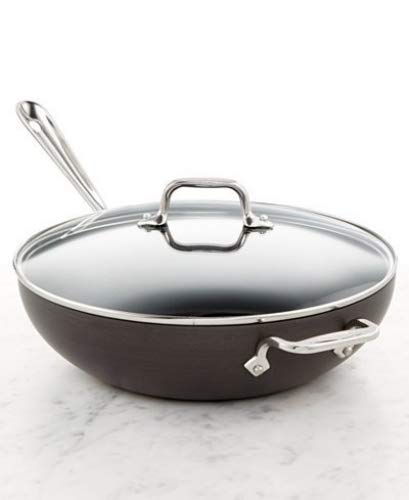 All-Clad AllClad HardAnodized Commercial Strong Nonstick 12 Chefs Pan with Lid
