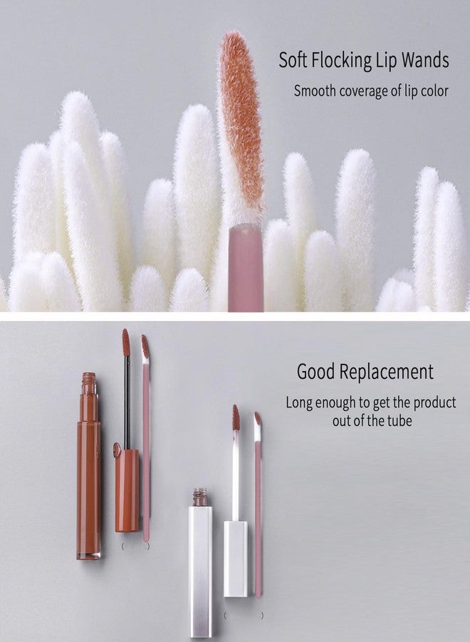 ELESDA 100PCS Lip Applicators Disposable, Lips Wands Lip Brush Applicator Lipstick Brush Lip Gloss Applicator Mascara Brush Makeup Tool - Image 2