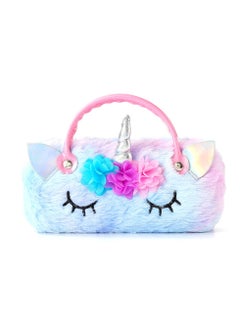 Generic Cute Unicorn Eyeglass Case Portable Sunglasses Pouch with Handle Perfect for Kids and Women Storage Bag  - Image 1