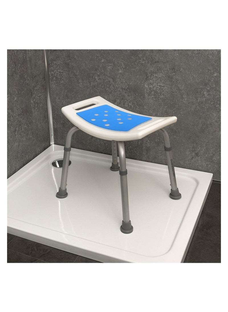 SYOSI - Bathroom Non Skid Shower Mat, Shower Stool Cushion Non Slip Soft Pad with Holes for Shower Chair Bath Seat, Bathroom Shower Chair Cushion, Waterproof, Soft Pad Cover Bath Stool for Elderly - Image 1