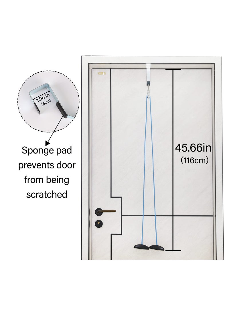 Shoulder Pulley Over The Door Physical Therapy System - Exercise Pulley for Alleviating Shoulder Pain and Facilitating Recovery from Surgery (Blue)