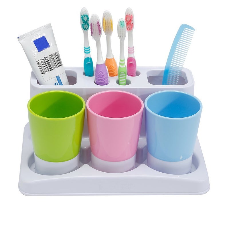 Eslite Toothbrush Toothpaste Holder Stand for Bathroom Storage Organizer - Image 1