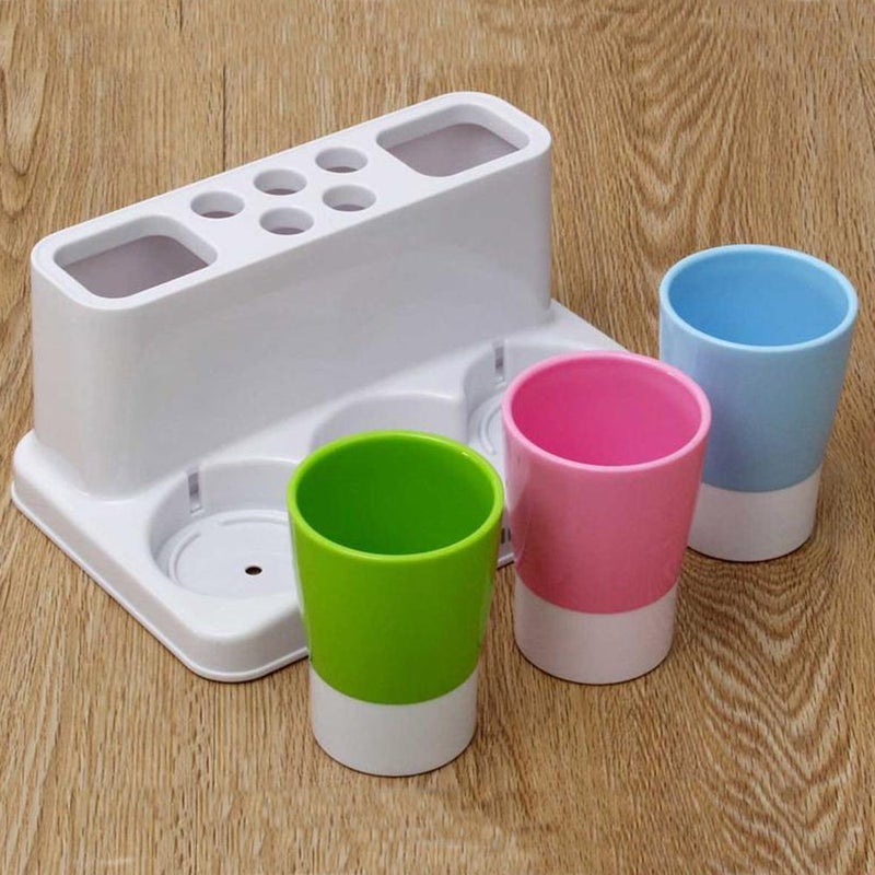 Eslite Toothbrush Toothpaste Holder Stand for Bathroom Storage Organizer - Image 4