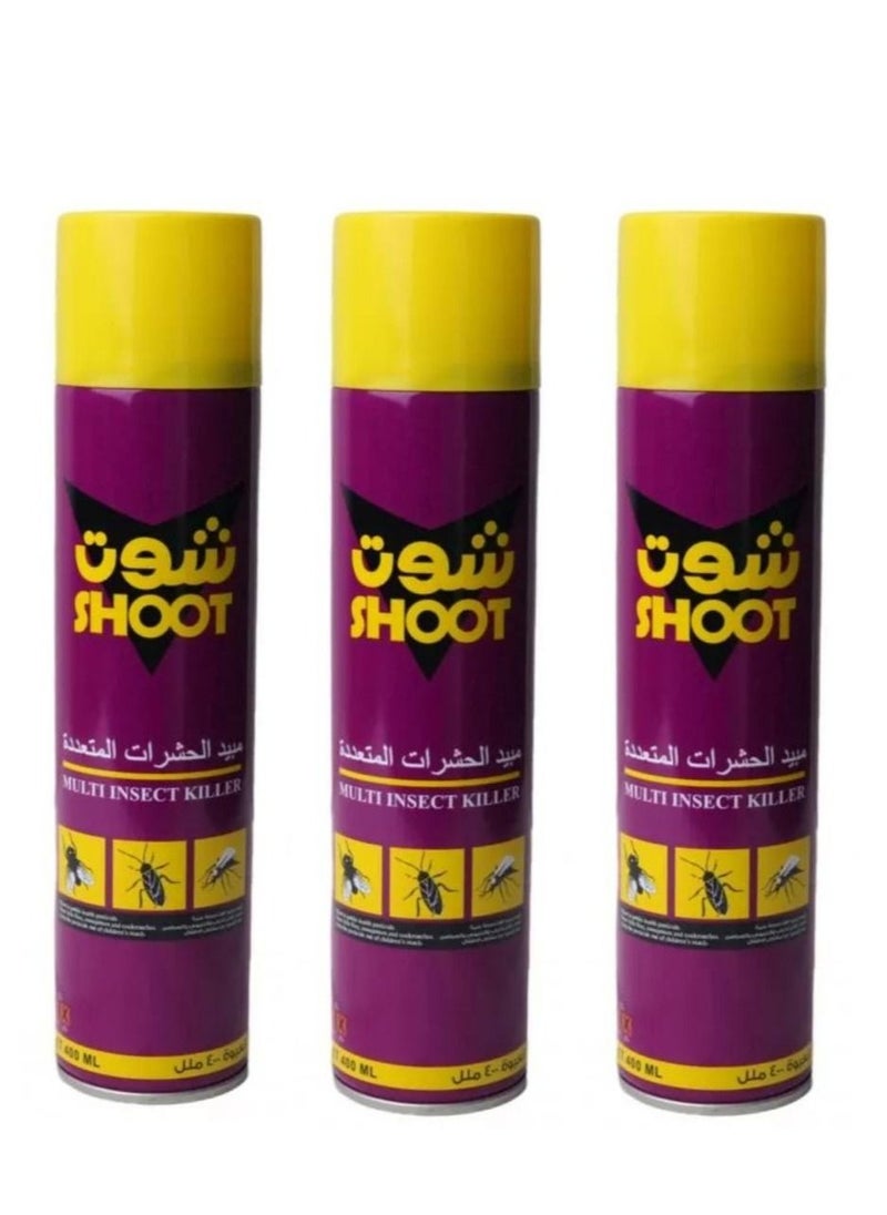 شووت - بخاخ قاتل الحشرات أرجواني / أصفر 3 قطع - Image 1