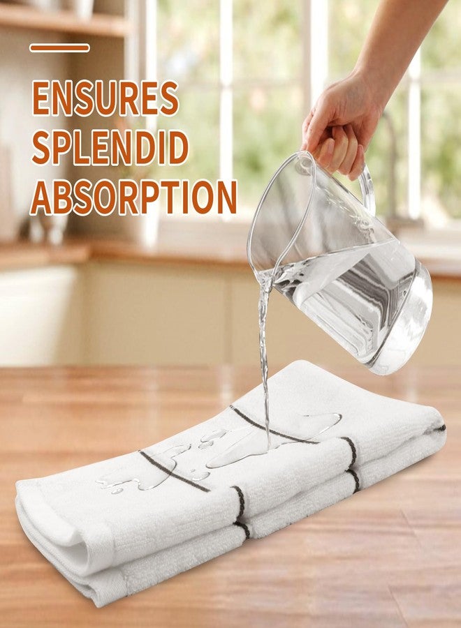 Vowanop White 3 Pack Hand Towels, 100% Cotton, Premium Quality Cloths, Highly Absorbent and Soft Feel Towels for Bathroom, Gym, Shower, Hotel, and Spa, 12x20 Inch - Image 4