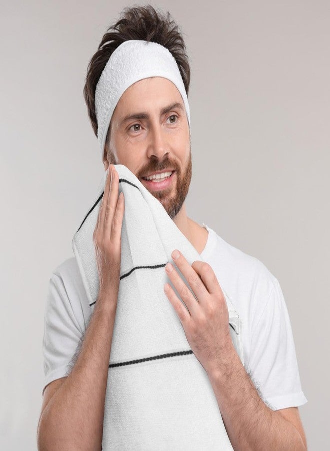 Vowanop White 3 Pack Hand Towels, 100% Cotton, Premium Quality Cloths, Highly Absorbent and Soft Feel Towels for Bathroom, Gym, Shower, Hotel, and Spa, 12x20 Inch - Image 5