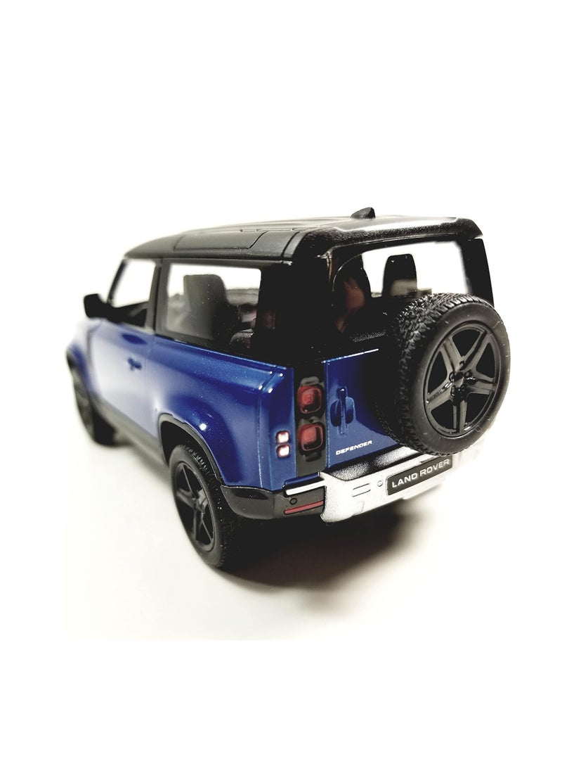 Kinsmart Land Rover Defender 90 Sky Blue 136 Scale Diecast SUV  - Image 3