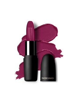 Faces Canada FACES CANADA Weightless Matte Lipstick Plum 24 Plum 4.5g  Highly Pigmented Lip Color Smooth One Stroke Glide Moisturizes and Hydrates Lips Vitamin E Jojoba and Almond Oil Enriched  - Image 1
