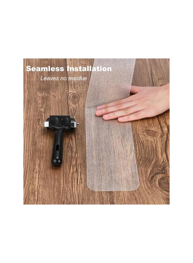 PROMASS Non Slip Stair Treads Tape 15 Pieces：Anti-Slip Indoor Adhesive Staircase Step Treads Strip, Waterproof Safety Anti-Slip Tape, Heavy Duty Non-Slip Traction Tape for Stairs, Floor, Bathroom (10x81cm) - Image 2