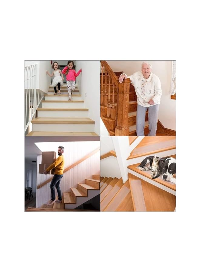 PROMASS Non Slip Stair Treads Tape 15 Pieces：Anti-Slip Indoor Adhesive Staircase Step Treads Strip, Waterproof Safety Anti-Slip Tape, Heavy Duty Non-Slip Traction Tape for Stairs, Floor, Bathroom (10x81cm) - Image 5