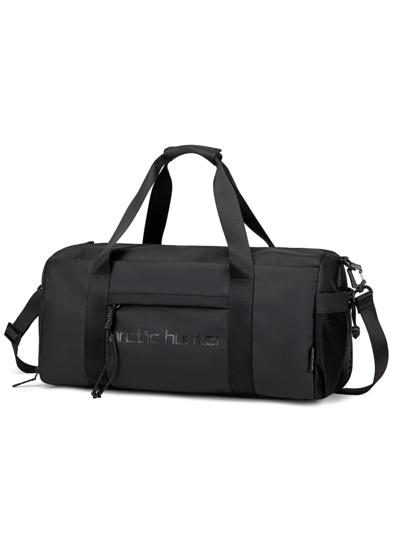 ARCTIC HUNTER Premium Gym Bag Water Resistant Duffel Bag with Shoe Compartment and Detachable Shoulder Straps for Men and Women LX00537 Black