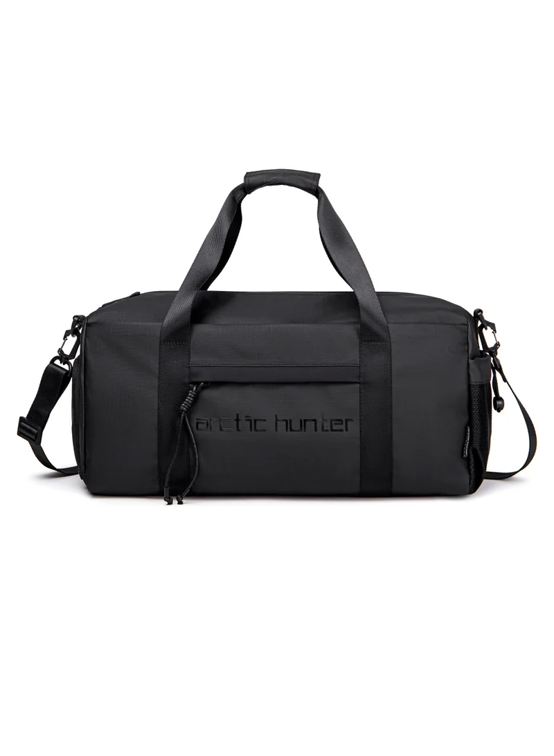 ARCTIC HUNTER Premium Gym Bag Water Resistant Duffel Bag with Shoe Compartment and Detachable Shoulder Straps for Men and Women LX00537 Black