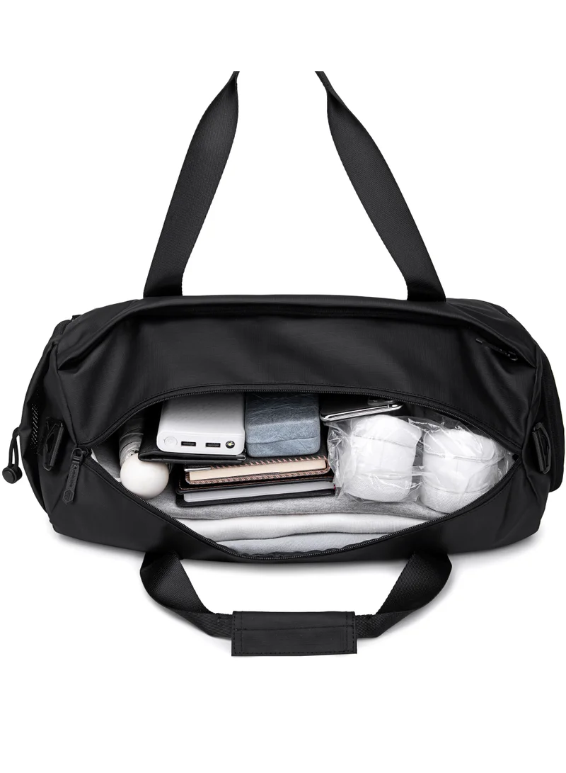 ARCTIC HUNTER Premium Gym Bag Water Resistant Duffel Bag with Shoe Compartment and Detachable Shoulder Straps for Men and Women LX00537 Black